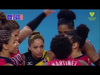 Dominican Republic vs. Serbia - FIVB Volleyball Nations League - Women - Match Highlights, 19/06/202