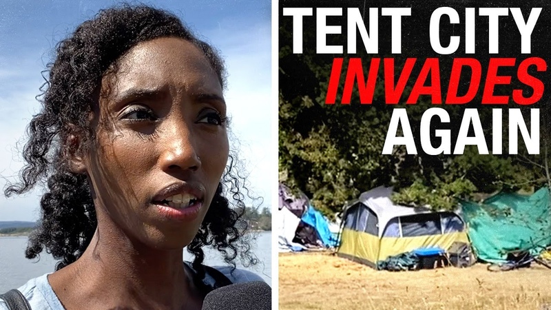 Crime ridden tent city across from elementary school: residents feel abandoned by