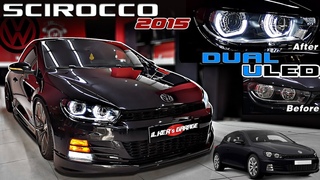 VW Scirocco DARK Edition | Body Kit // Çift U LED Mercekli Far Yapımı