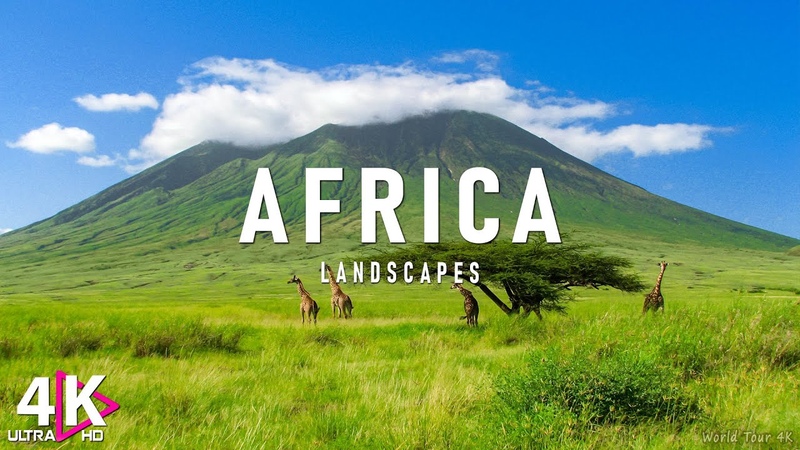 FLYING OVER AFRICA 4 K UHD Beautiful Nature Scenery With Relaxing Music, 4 K VIDEO ULTRA