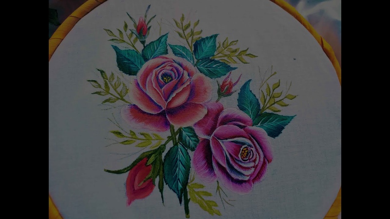 Roses painting, Fabric painting roses, Fabric painting on clothes, Fabric painting