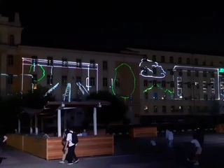 Световое шоу на пл. Советов Улан-Удэ 8 июля 2023 г.
