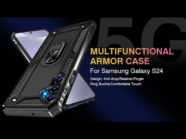 Galaxy S24 Case with Screen Protector, Military Grade Rugged Armor Heavy Duty Galaxy S24 5
