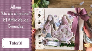 Álbum Un día de Picnic. Encuadernación Concertina. El Altillo de los Duendes