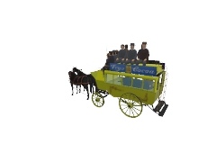Two-horse omnibus mustard livery