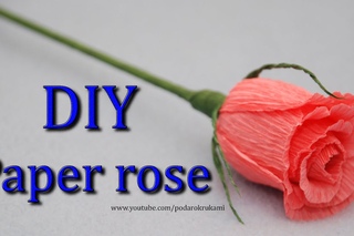 Роза. Букеты из конфет. DIY crepe paper rose.