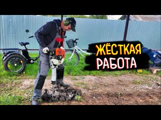 БЕНЗИНОВЫЙ ОТБОЙНИК В ДЕЛЕ Отремонтировал газонокосилку и взялся за асфальт!