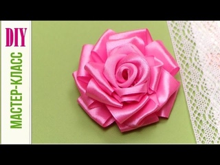 Чайная Роза из Цельной Ленты / Satin Ribbon Rose Tutorial / DIY ✿ NataliDoma