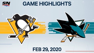 NHL Highlights | Penguins vs Sharks – Feb. 29, 2020