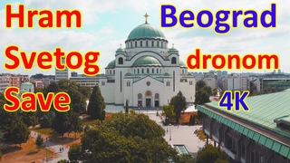 Hram Svetog Save - DRONOM 4K - Svetosavski plato  Beograd -  Karaorev park - Beograd -  leto 2021
