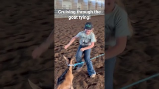 Goat tying practice #short #Oreothepony #goattying #Sheridanlostroh