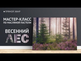 Мастер-класс масляная пастель “Весенний лес“ | Художник Чупринов