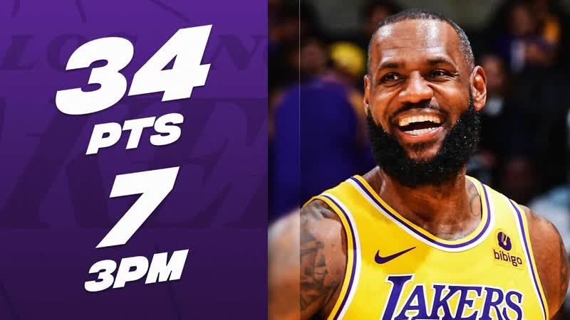 Le Bron James CLUTCH 34 PT Performance In The Battle Of LA , February 28,