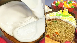 Глазурь для куличей за 10 минут. ИДЕАЛЬНАЯ!!! Не крошится, не липнет! Глазурь на желатине, БЕЗ ЯИЦ!