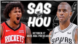 San Antonio Spurs vs Houston Rockets Full Game Highlights | Oct 17 | 2024-25 NBA Preseason
