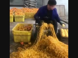 Обесшкуривание яблок по китайски