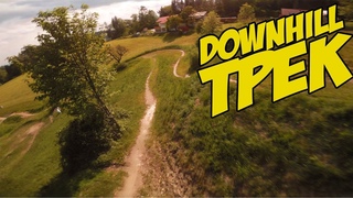 Квадрокоптер-экстремал на велосипедном треке. RAW HD Downhill Track Freestyle