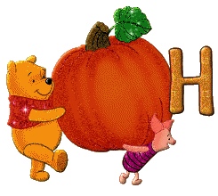 алфавит Винни-Пух и Пятачок с тыквой, image #8