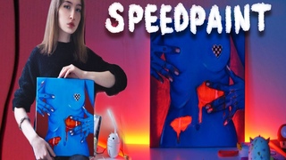 SPEEDPAINT НА ХОЛСТЕ. РИСУЮ СВОИ ЭМОЦИИ.
