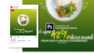 Social Media  Ad - Food Banner Design in Adobe Photoshop CC 2019