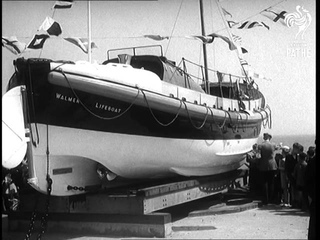 Queen Mother's Visit To Royal Marines And Walmer Lifeboat (1956)