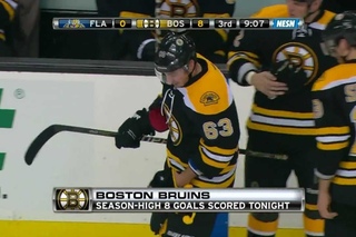 Brad Marchand’s 1st career hat trick 12/23/11