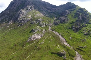 Journey to Glencoe  Birds Eye View Scotland.  4K Video