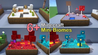 Minecraft : How to Build Mini Biomes | Miniature Biomes | Jungle, Desert, Warped, Crimson and More..
