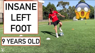 WHAT A LEFT FOOT FOR A 9 YEAR OLD !!! Joner Football Training