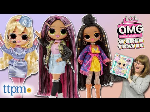 LOL SURPRISE OMG World Travel Dolls Fly Gurl, Sunset, and City Babe from MGA Unboxing +