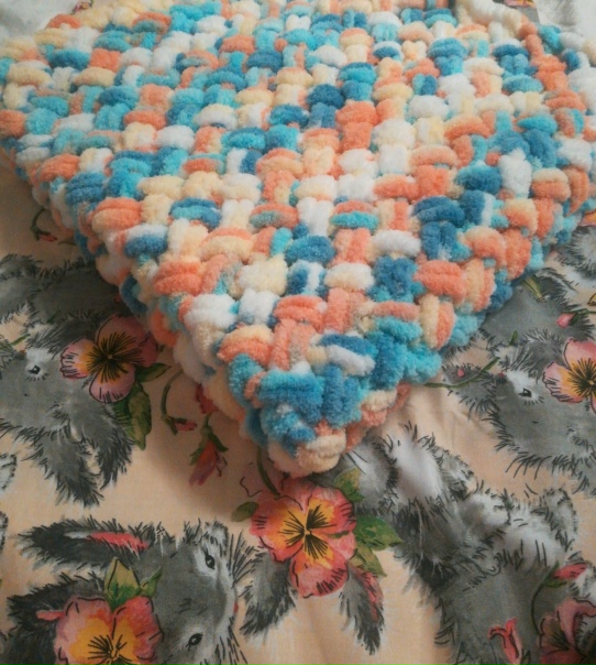 Пледы из ализе пуффи море Пледы из ализе пуффи море