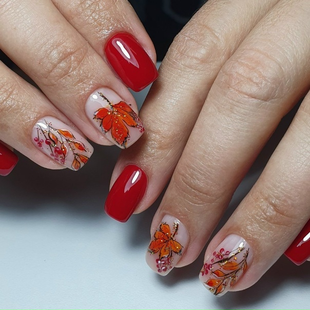 Love these fall nails so much!! They will go perfect with my outfit !! #fall #ad