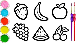 Mari Belajar Bagaimana Menggambar Buah Bersama | Tips Melukis, Mewarnai untuk Balita & Anak #149