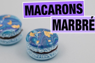 Macarons Marbrés⎪Fimo et Vernis à Ongles.