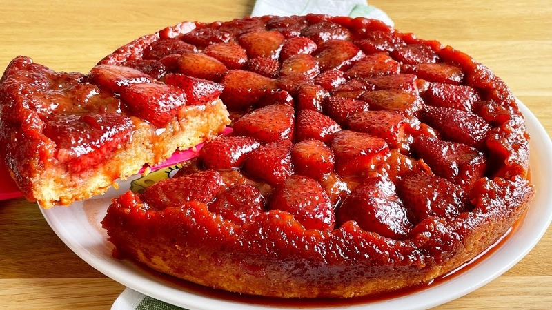 Strawberry Tarte Tatin Recipe, French Strawberry Tart, Strawberry