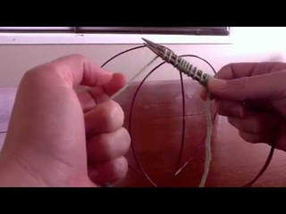 Winding provisional cast on knitting