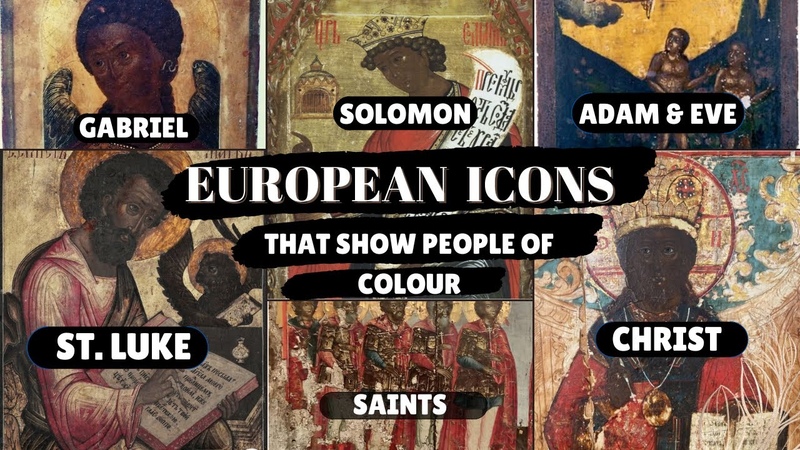 Christ, Saints, Apostles, Russian Princes, Angels, All Shown To Be People Of Colour, Full