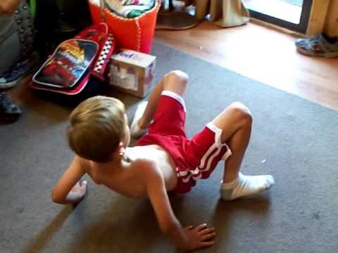 Little brother dancing to Family force