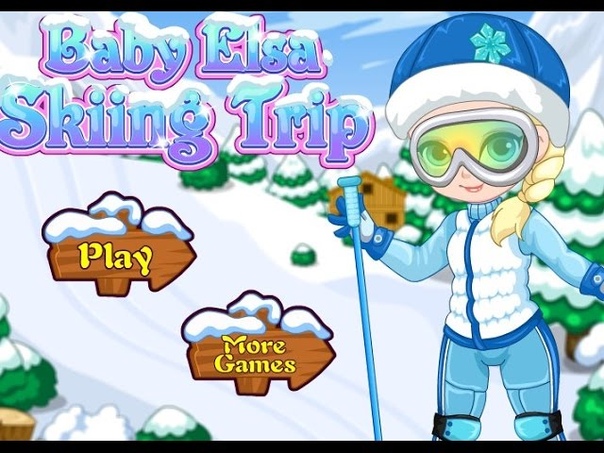 Baby Elsa Skiing Trip (Малышка Эльза Лыжная Прогулка) Мультик