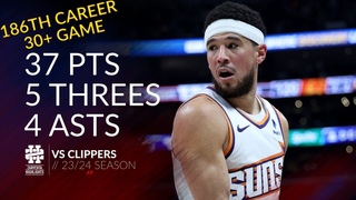 Devin Booker 37 pts 5 threes 4 asts vs Clippers 23/24 season