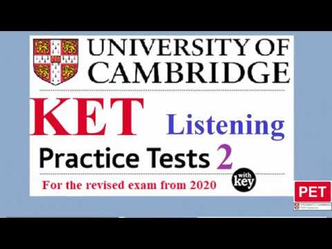 KET Listening 2020 Cambridge A2 KEY for schools TRAINER (2020) Practice Test 2 with ANSWER